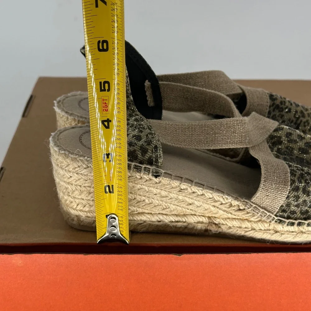 Toni Pons Espadrilles Triton Leo Leopard Metallic EU 40 US 9 Boho Summer Spain